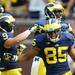 Michigan wide receiver Joe Reynolds celebrates after recovering a blocked punt and scoring a touchdown during the first quarter against Central Michigan at Michigan Stadium on Saturday, August 31, 2013. Melanie Maxwell | AnnArbor.com